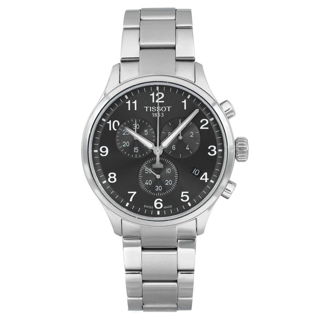 Front Full View Of Tissot T116.617.11.057.01 Stainless Steel Watch Pre Owned Condition Good