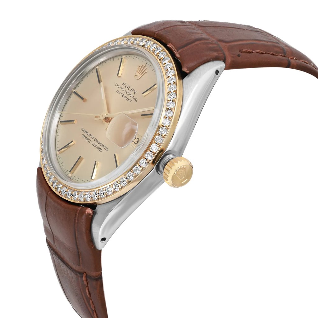 View Of Crown Facing Side Of Rolex 16013 Stainless Steel Watch Pre Owned Condition