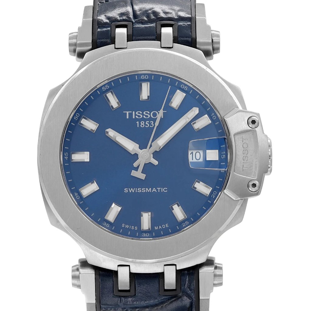 Up Close Front Facing Picture Of Tissot T115.407.17.041.00 Stainless Steel Watch Pre Owned Condition