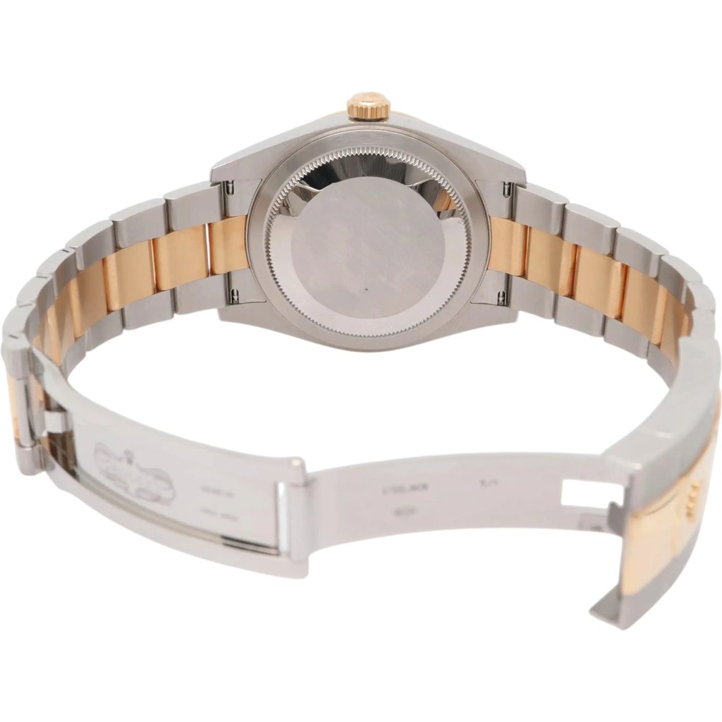 Back View Of Solid Back Case And Open Stainless Steel,Yellow Gold Band Of Rolex 326933 Watch Pre Owned Condition