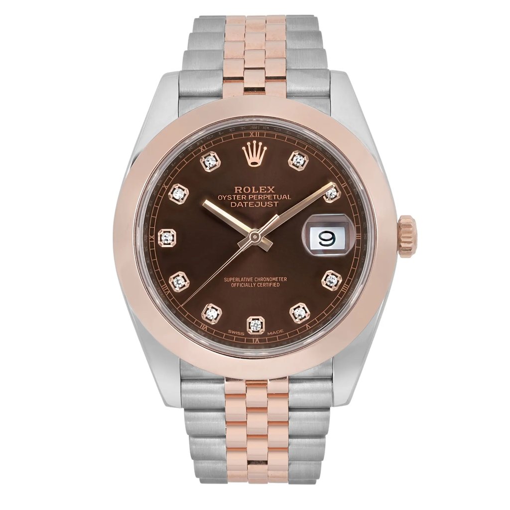 Front Full View Of Rolex 126301 Stainless Steel Watch Pre Owned Condition Excellent