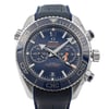 Up Close Front Facing Picture Of OMEGA 215.33.46.51.03.001 Stainless Steel Watch Display Model Condition