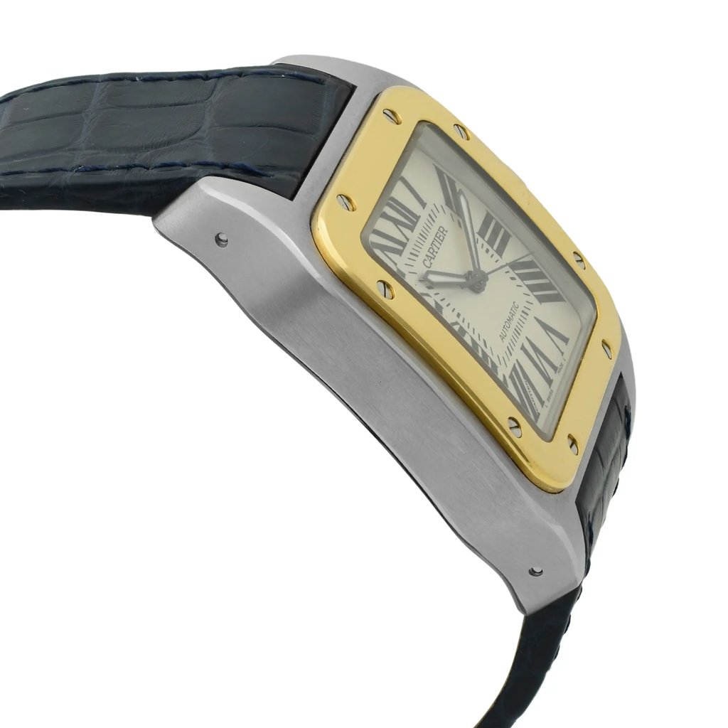 View Of Opposite Crown Facing Side Of Cartier W20072X7 Stainless Steel Watch Pre Owned Condition