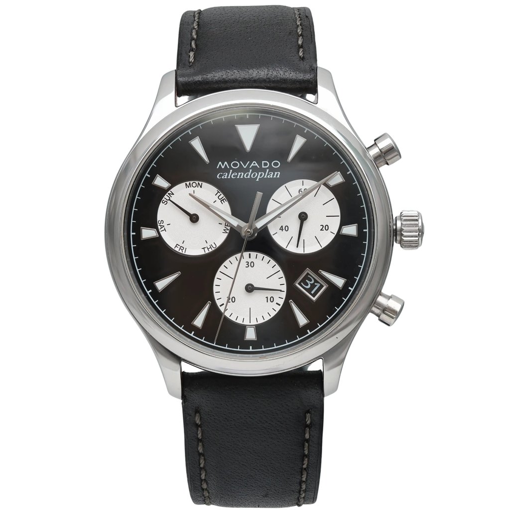 Front Full View Of Movado 3650005 Stainless Steel Watch Display Model Condition Excellent