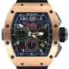 Up Close Front Facing Picture Of Richard Mille RM 11-02 Titanium,Rose Gold Watch Pre Owned Condition