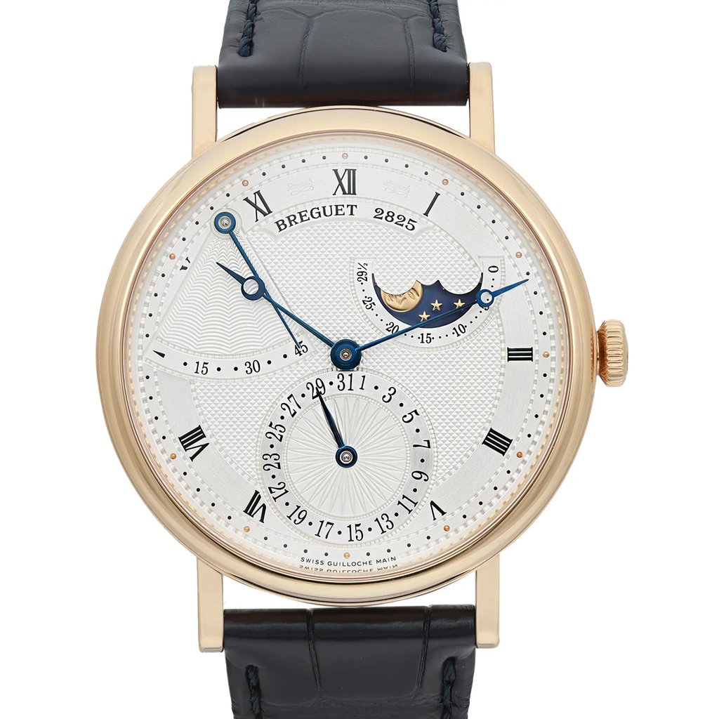 Up Close Front Facing Picture Of Breguet 7137BA/11/9V6 Gold 18kt Watch Pre Owned Condition