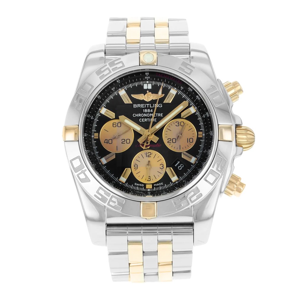 Front Full View Of Breitling IB011012/B968-TT Stainless Steel Watch Pre Owned Condition {Product Condition}