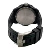 An image of a Wristwatch by Luminox. This Pre Owned item is designed for Men, featuring a Diver,Military style. It has a Quartz movement and an Analog display with a Black dial color. The indices include 12-Hour Dial,Arabic Numerals,Easy to Read/Large Numerals. The band is made of Rubber and the case is made of Carbon. The watch has a Round shape with a case size of 44 mm and a case thickness of 15 mm.