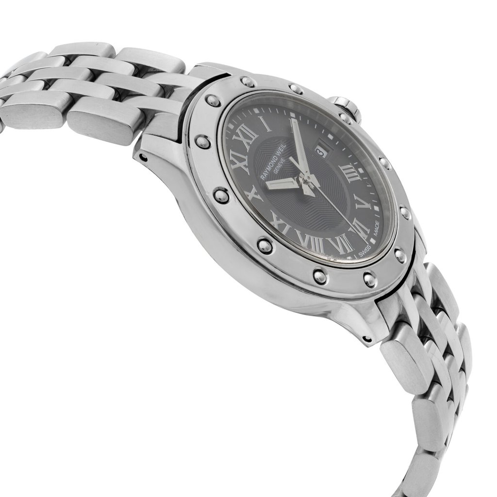 View Of Opposite Crown Facing Side Of RAYMOND WEIL 5399-ST-00608 Stainless Steel Watch Pre Owned Condition