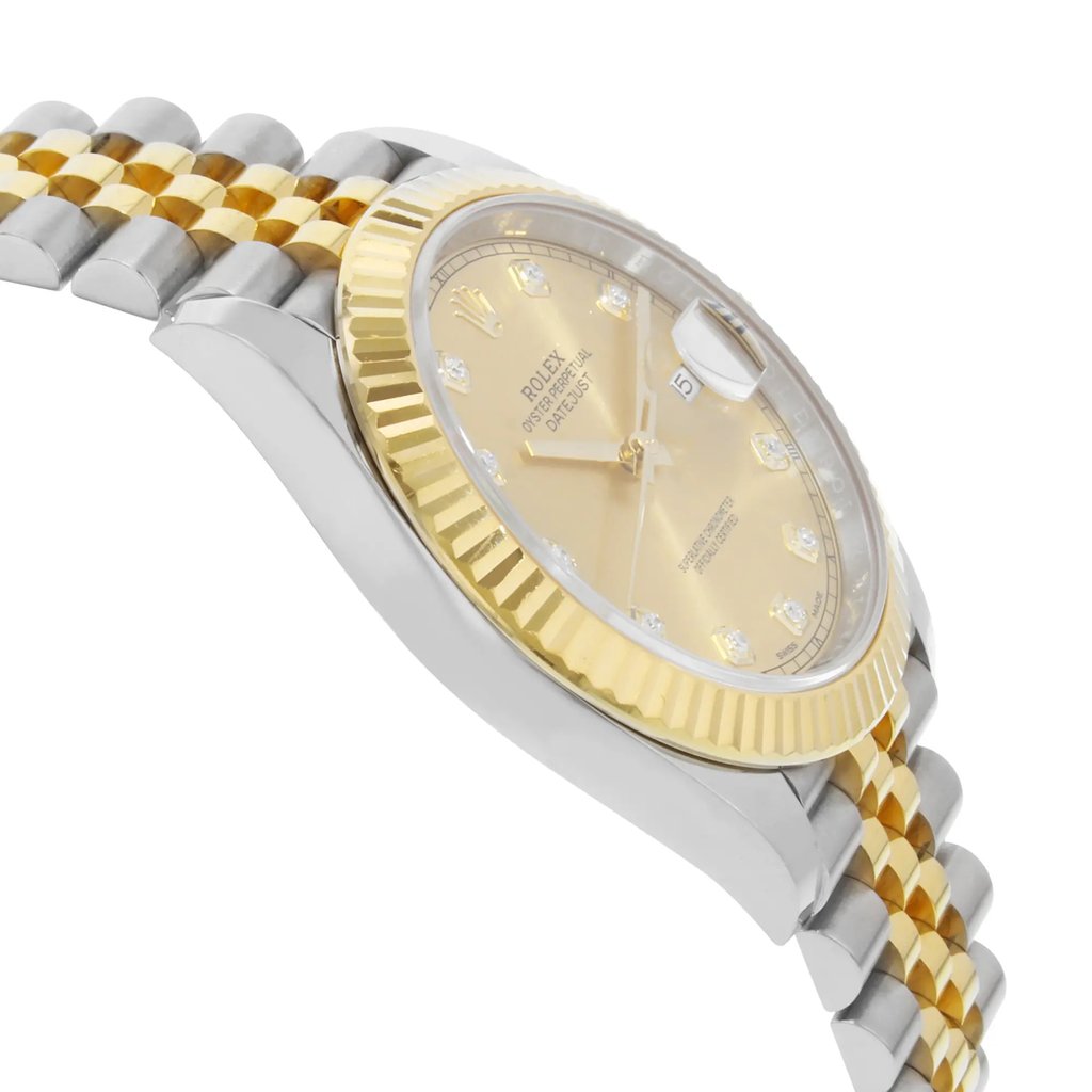 View Of Opposite Crown Facing Side Of Rolex 126333 Stainless Steel Watch Unworn Condition