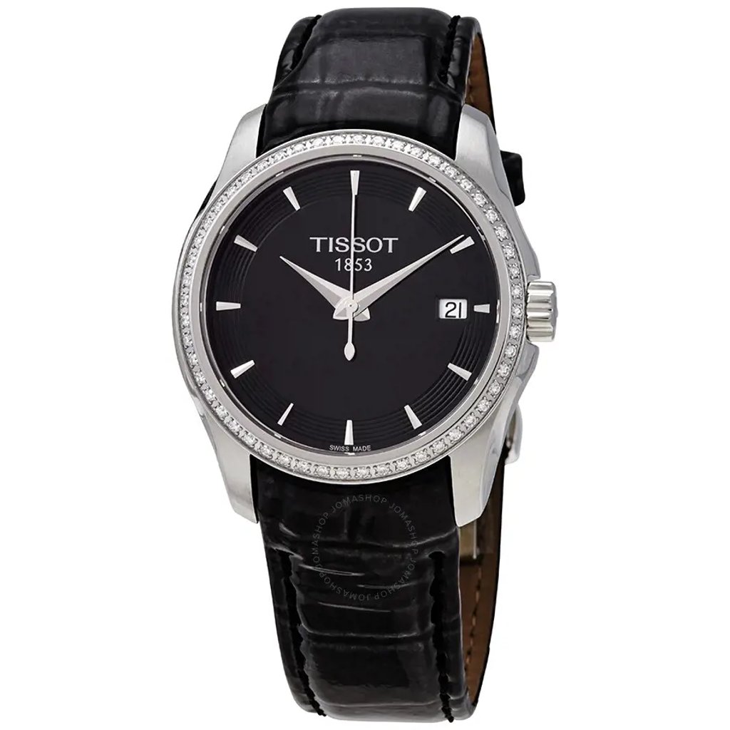 Front Full View Of Tissot T035.210.11.051.00 Stainless Steel Watch Display Model Condition {Product Condition}