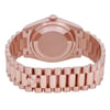Back View Of Solid Back Case And Closed Rose Gold Band Of Rolex 128235-0041 Watch New Condition