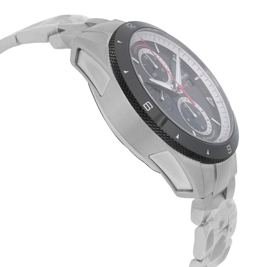 View Of Opposite Crown Facing Side Of Montblanc 116097 Stainless Steel Watch Unworn Condition