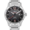 Up Close Front Facing Picture Of Edox 80094 3NM NO1 Stainless Steel Watch Display Model Condition
