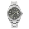 Front Full View Of Rolex M126300-0007 Stainless Steel Watch Pre Owned Condition {Product Condition}
