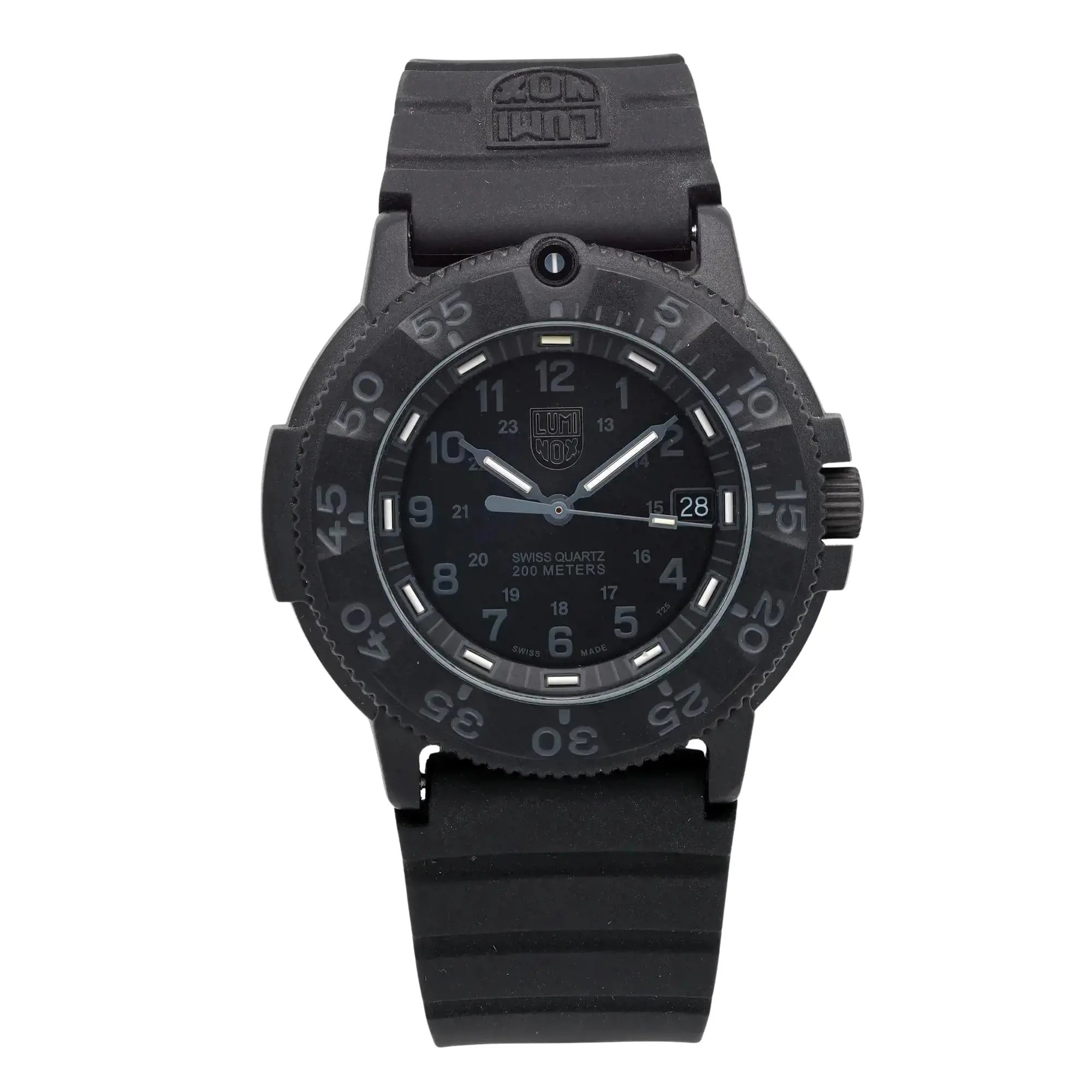 Front Full View Of Luminox XS.3001.BO Carbon Watch Pre Owned Condition Excellent