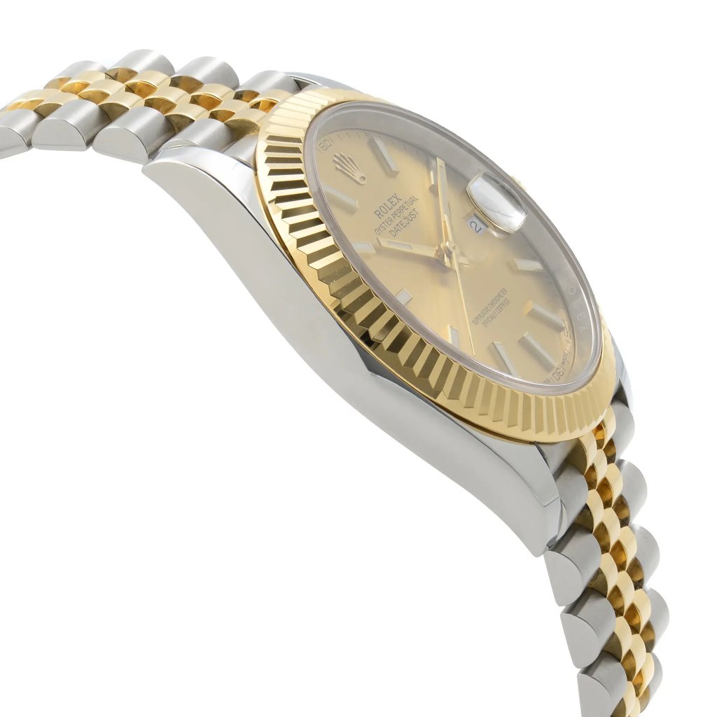 View Of Opposite Crown Facing Side Of Rolex 126333 Stainless Steel Watch Unworn Condition