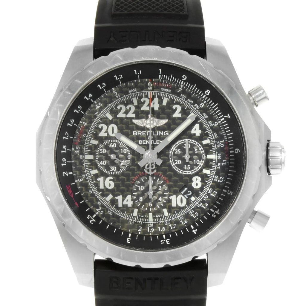 Up Close Front Facing Picture Of Breitling AB022022/BC84-220S Stainless Steel Watch Pre Owned Condition