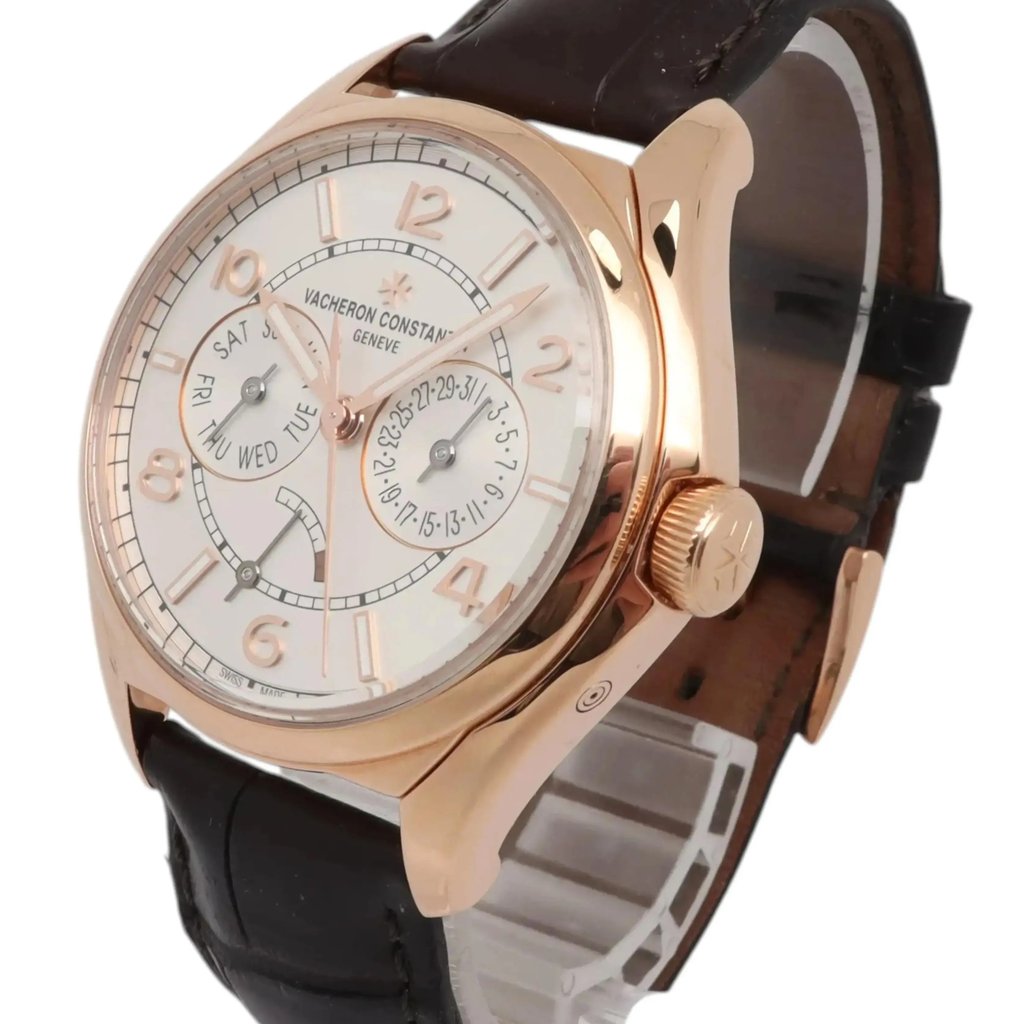 View Of Crown Facing Side Of Vacheron Constantin 4400E/000R-B436 Rose Gold Watch Pre Owned Condition