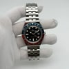 An image of a Wristwatch by Timex. This Display Model item is designed for Men, featuring a Casual style. It has a Quartz movement and an Analog display with a Black dial color. The indices include 12-Hour Dial,Round Indexes. The band is made of Stainless Steel and the case is made of Stainless Steel. The watch has a Round shape with a case size of 38 mm and a case thickness of 12.5 mm.
