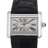 Up Close Front Facing Picture Of Cartier W6300255 Stainless Steel Watch Pre Owned Condition