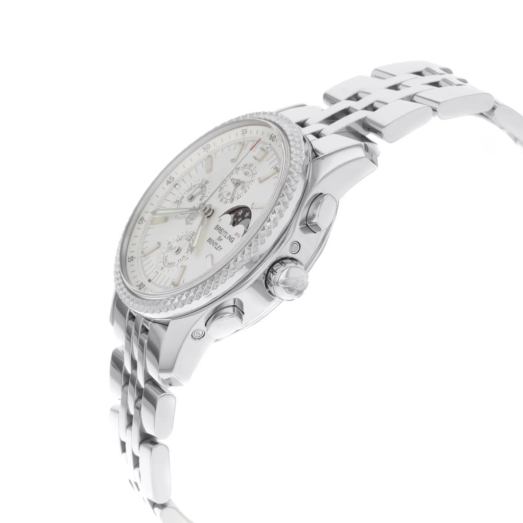 View Of Crown Facing Side Of Breitling P1936212/G629-SS Stainless Steel Watch Display Model Condition