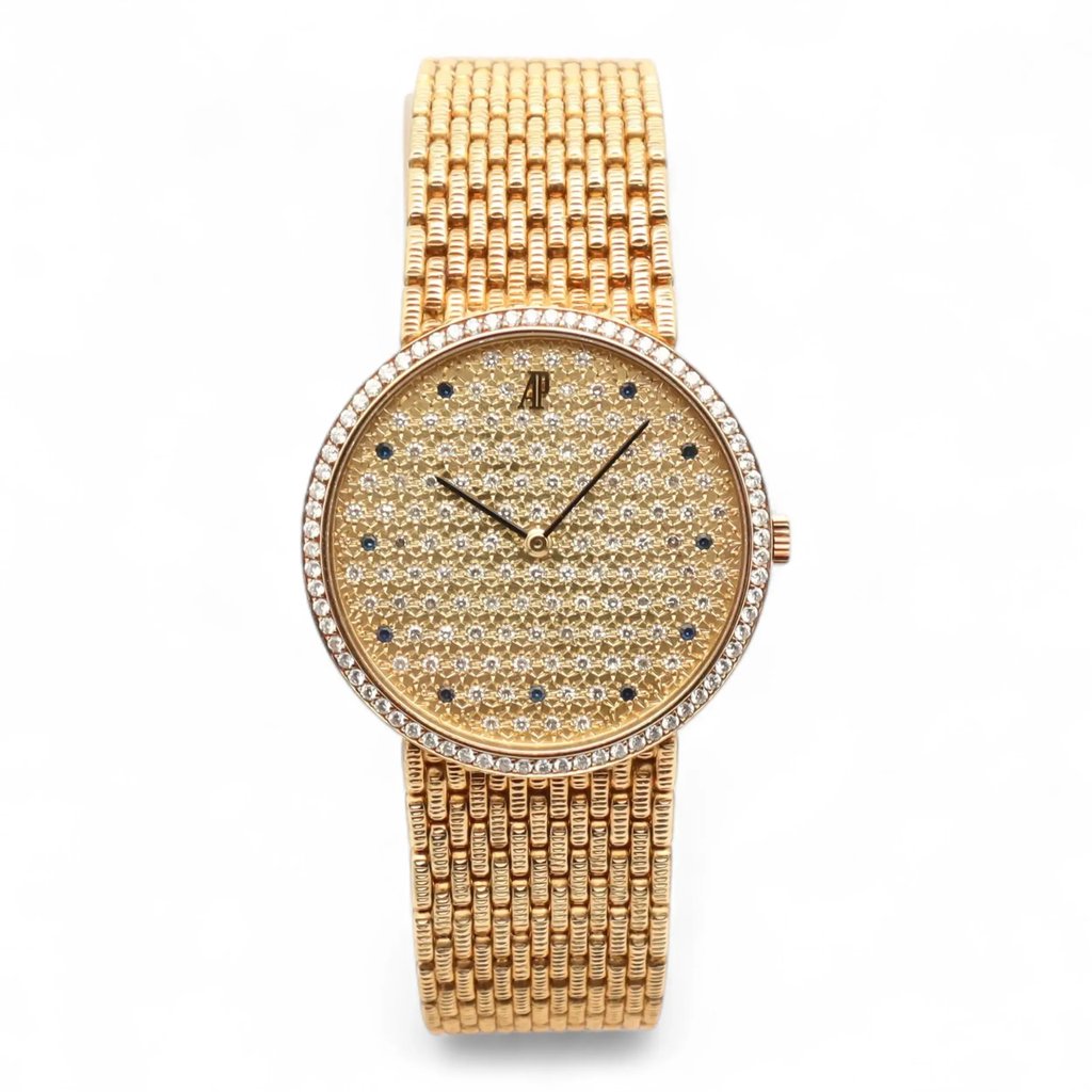 Front Full View Of Audemars Piguet Cobra Yellow Gold Watch Pre Owned Condition {Product Condition}