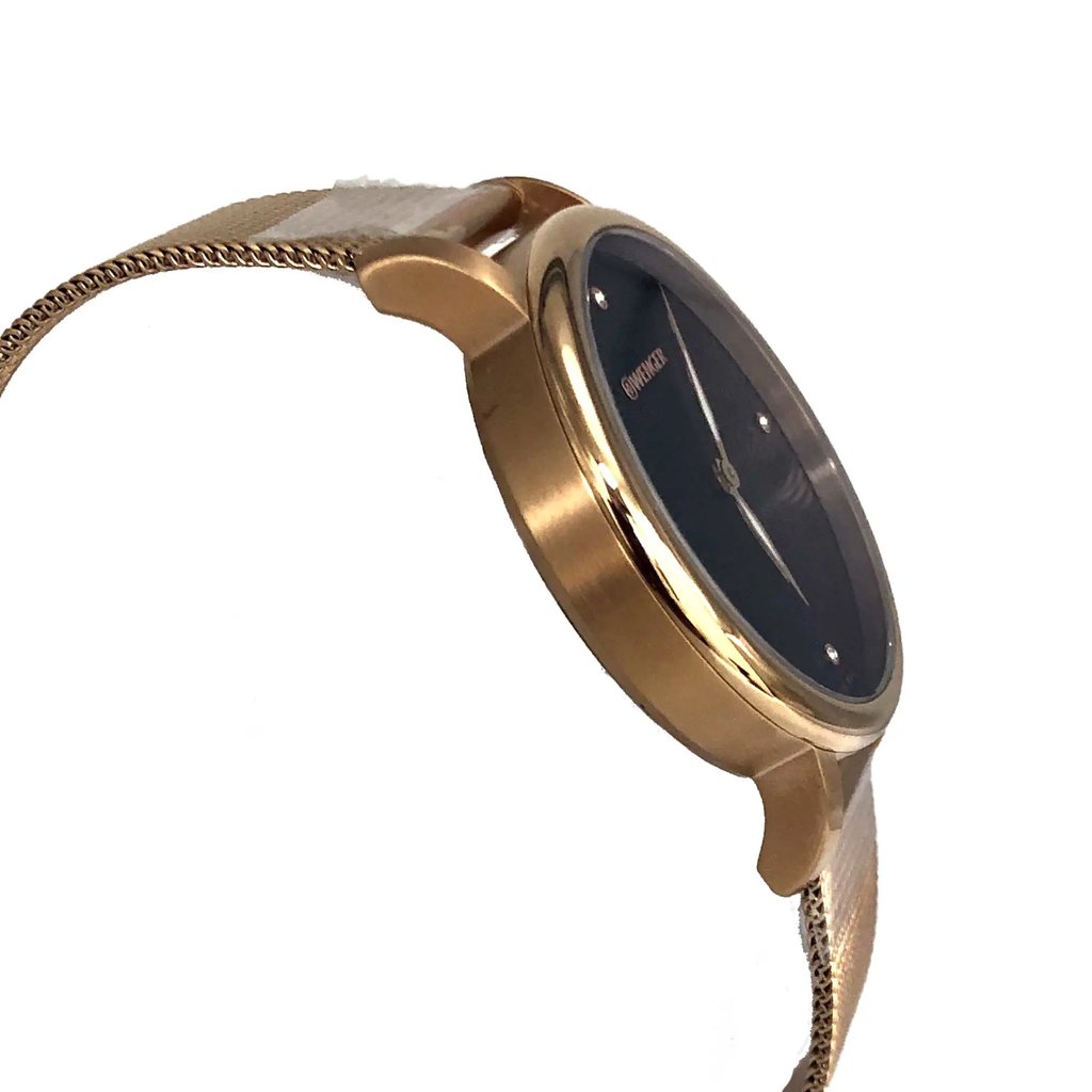 View Of Opposite Crown Facing Side Of Wenger 01.1721.102 Stainless Steel Watch New With Defects Condition