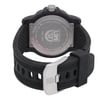 An image of a Wristwatch by Luminox. This Pre Owned item is designed for Men, featuring a Casual style. It has a Quartz movement and an Analog display with a Black dial color. The indices include 12-Hour Dial,24-Hour Dial,Easy to Read/Large Numerals. The band is made of Rubber and the case is made of Carbon. The watch has a Round shape with a case size of 45 mm and a case thickness of 13 mm.