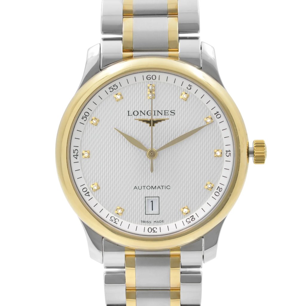 Up Close Front Facing Picture Of Longines L2.628.5.77.7 Stainless Steel Watch New With Defects Condition