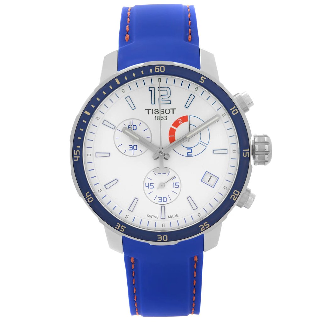 Front Full View Of Tissot T095.449.17.037.00 Stainless Steel Watch Display Model Condition {Product Condition}