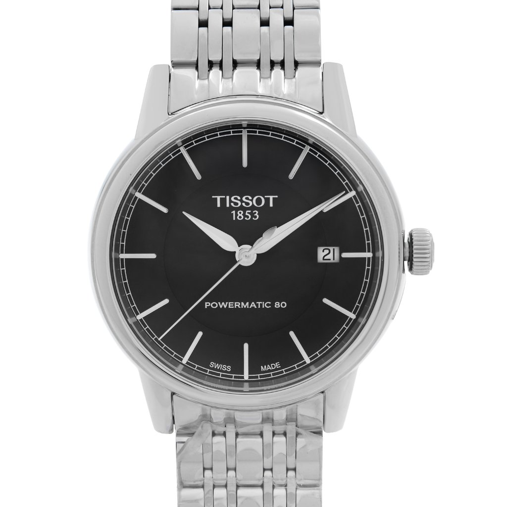 Up Close Front Facing Picture Of Tissot T085.407.11.051.00 Stainless Steel Watch Unworn Condition