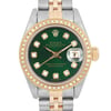 Up Close Front Facing Picture Of Rolex 69173 Stainless Steel Watch Pre Owned Condition