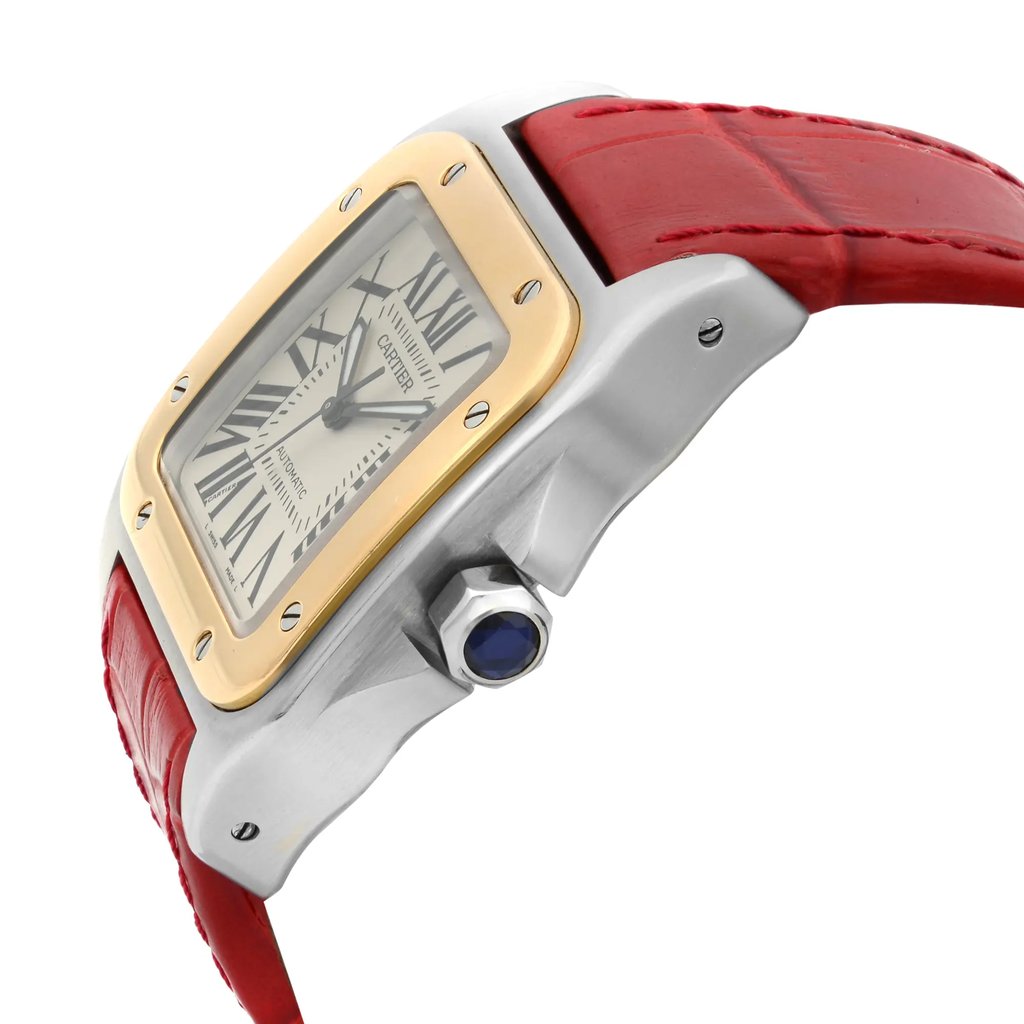View Of Crown Facing Side Of Cartier W20107X7 Stainless Steel Watch Pre Owned Condition