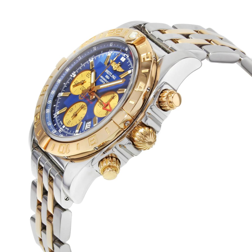 View Of Crown Facing Side Of Breitling CB042012/C858-375C Stainless Steel Watch Display Model Condition
