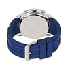 Back View Of Solid Back Case And Closed Silicone Band Of GUESS W0864G6 Watch Display Model Condition