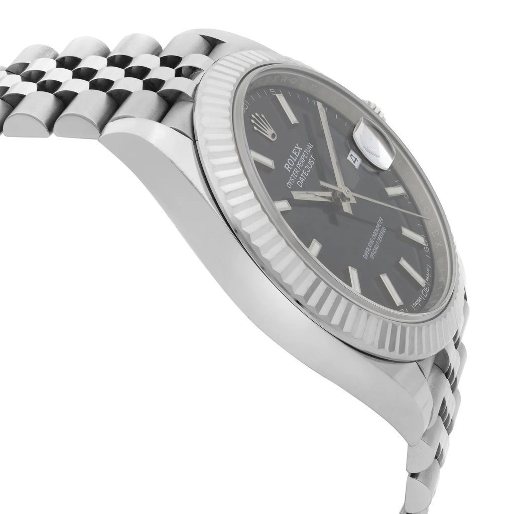 View Of Opposite Crown Facing Side Of Rolex 126334 Stainless Steel Watch Pre Owned Condition