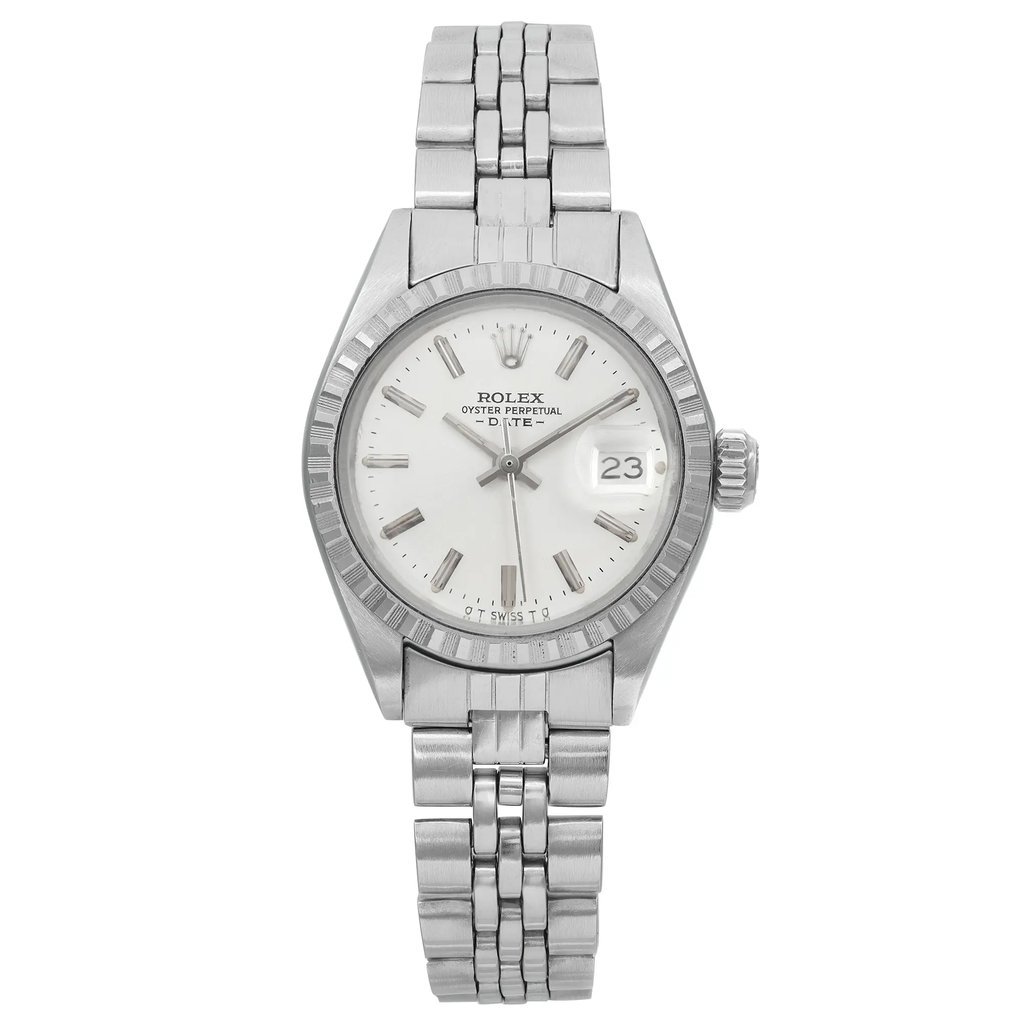Front Full View Of Rolex 6924 Stainless Steel Watch Pre Owned Condition Good