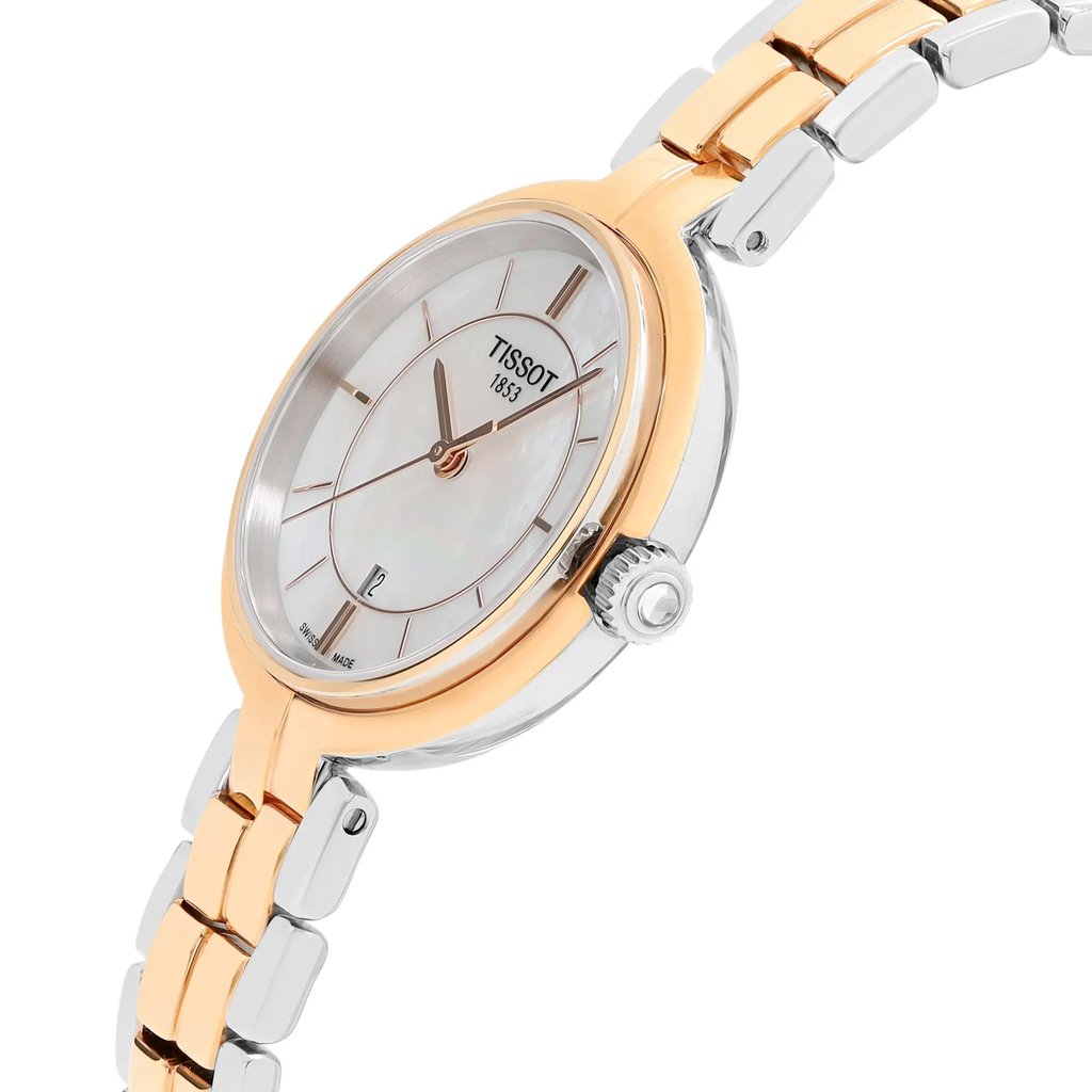 View Of Crown Facing Side Of Tissot T094.210.22.111.00 Stainless Steel Watch Display Model Condition