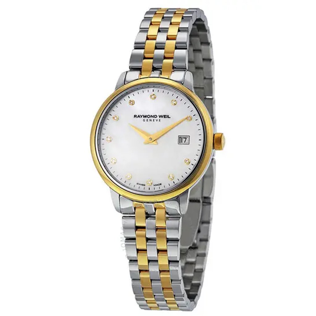 Front Full View Of RAYMOND WEIL 5988-STP-97081 Stainless Steel Watch Pre Owned Condition Good