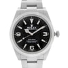 Up Close Front Facing Picture Of Rolex 214270 Stainless Steel Watch Unworn Condition