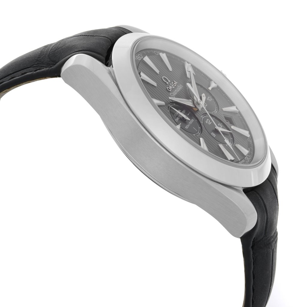 View Of Opposite Crown Facing Side Of OMEGA 231.13.44.50.06.001 Stainless Steel Watch Display Model Condition