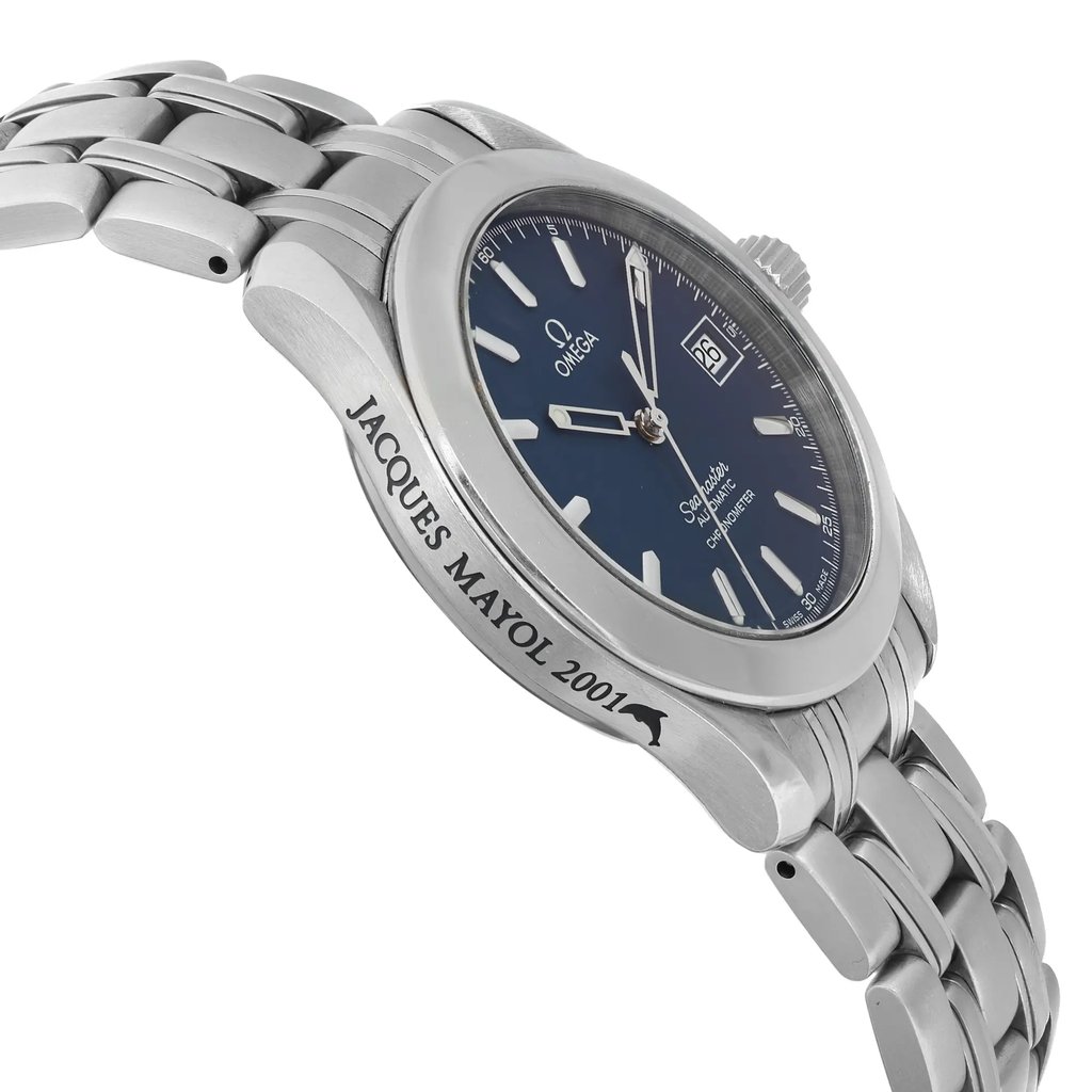 View Of Opposite Crown Facing Side Of OMEGA 2507.80.00 Stainless Steel Watch Pre Owned Condition