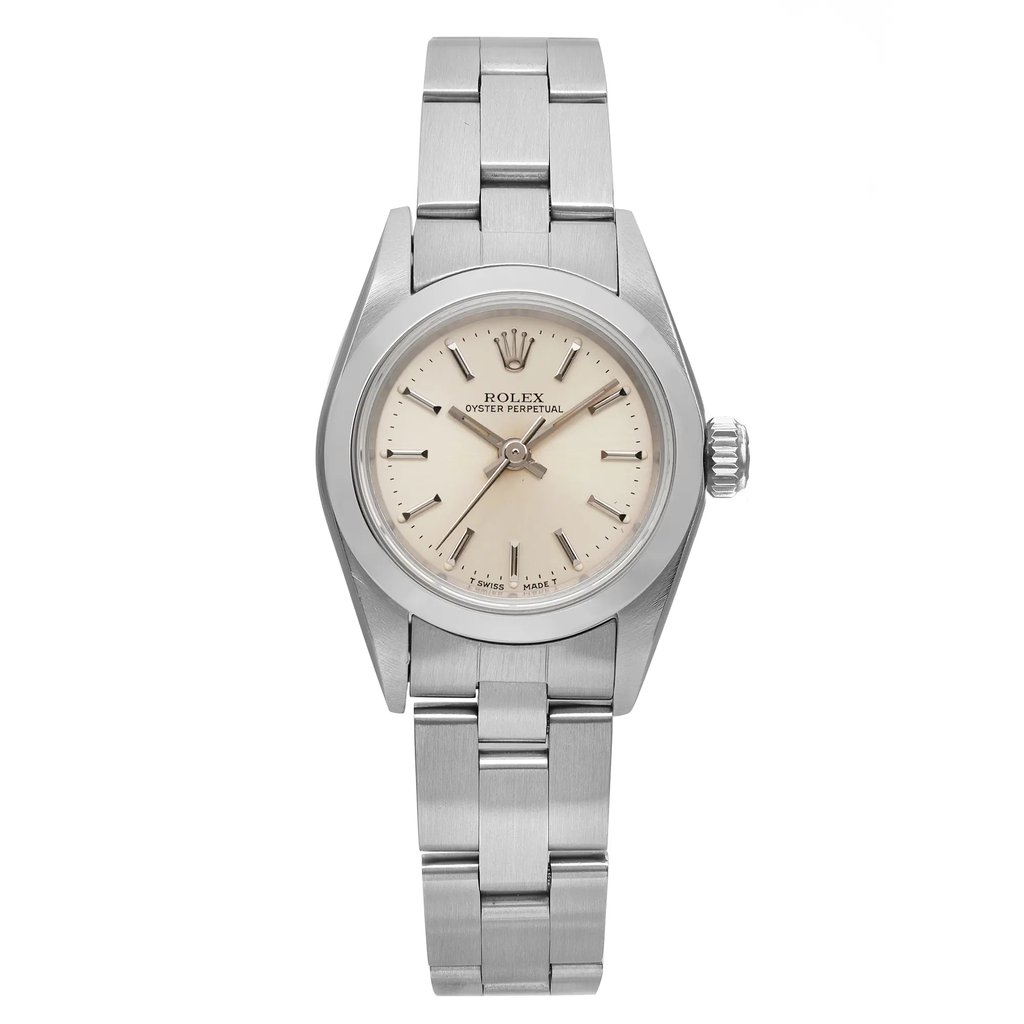 Front Full View Of Rolex 67180 Stainless Steel Watch Pre Owned Condition Good