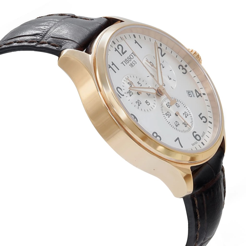 View Of Opposite Crown Facing Side Of Tissot T116.617.36.037.00 Stainless Steel Watch Pre Owned Condition