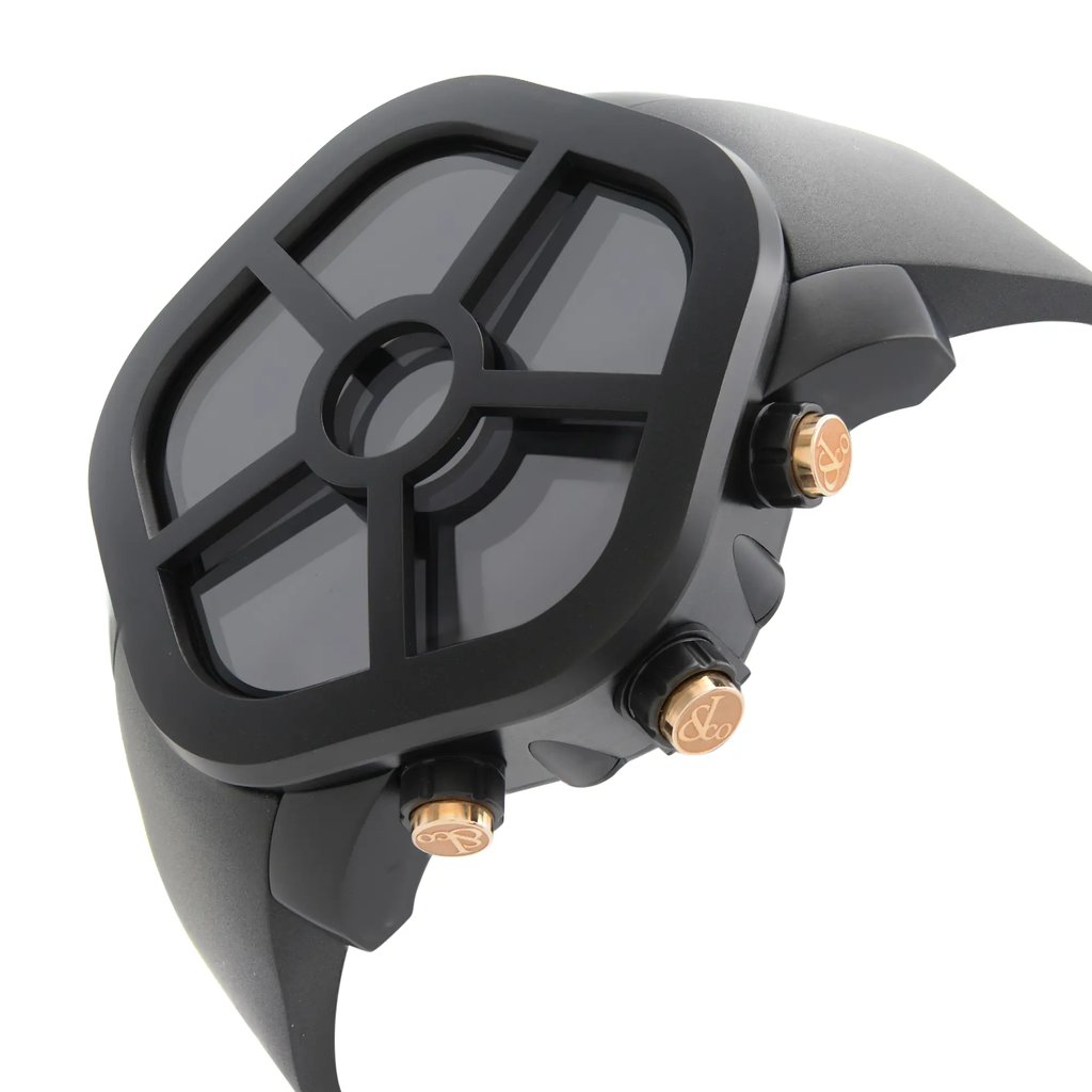 View Of Crown Facing Side Of JACOB & Co. GH100.14.NS.MR.AHA4D Stainless Steel Watch Unworn Condition