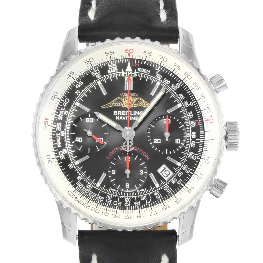 Up Close Front Facing Picture Of Breitling A233222P/BD70 Stainless Steel Watch Pre Owned Condition