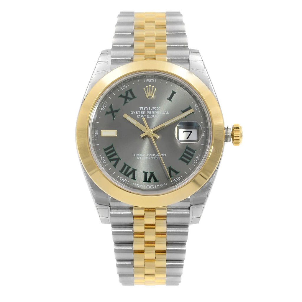 Front Full View Of Rolex 126303-SLTRJ Stainless Steel Watch Unworn Condition {Product Condition}