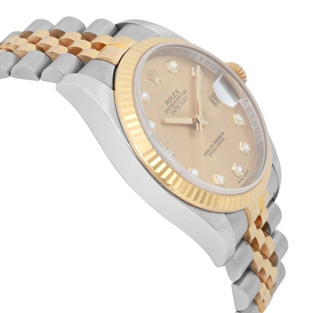 View Of Opposite Crown Facing Side Of Rolex 116233 Stainless Steel Watch Pre Owned Condition