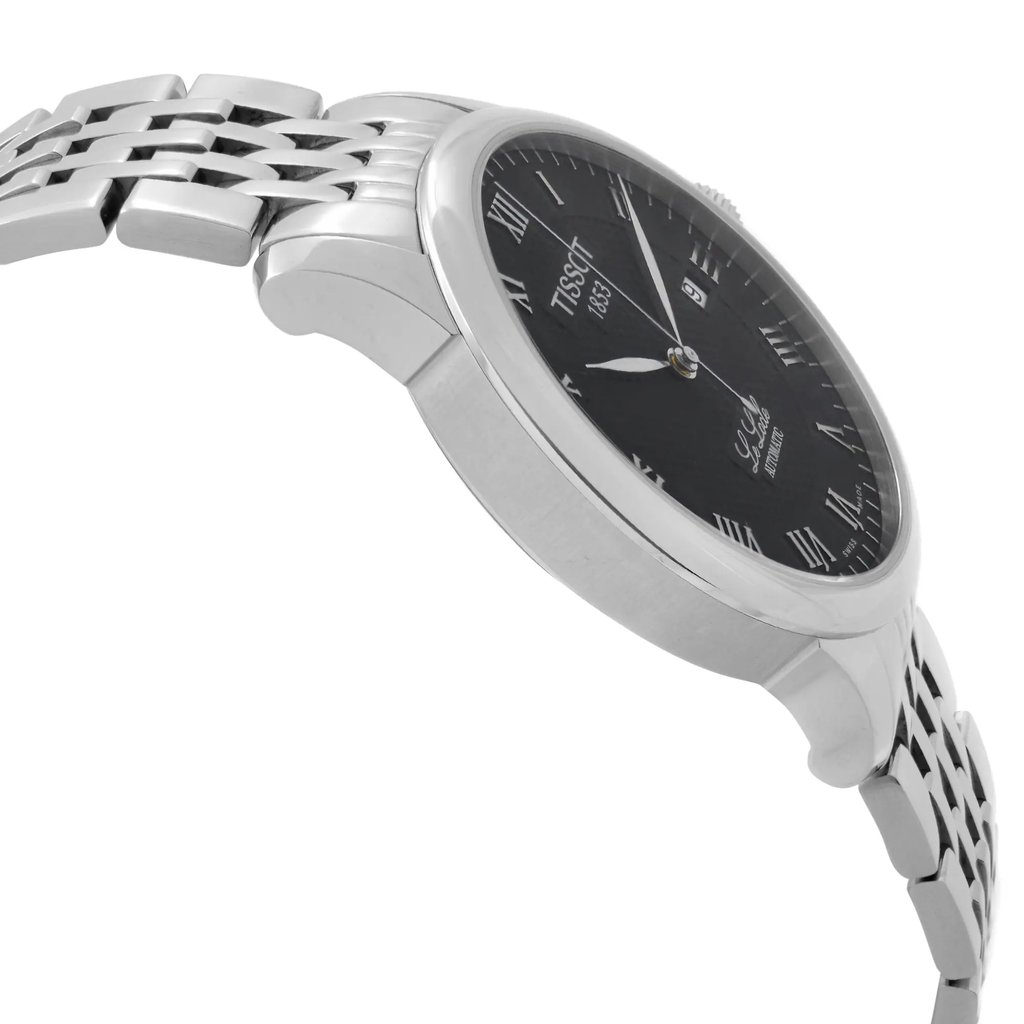 View Of Opposite Crown Facing Side Of Tissot T41148353 Stainless Steel Watch Display Model Condition